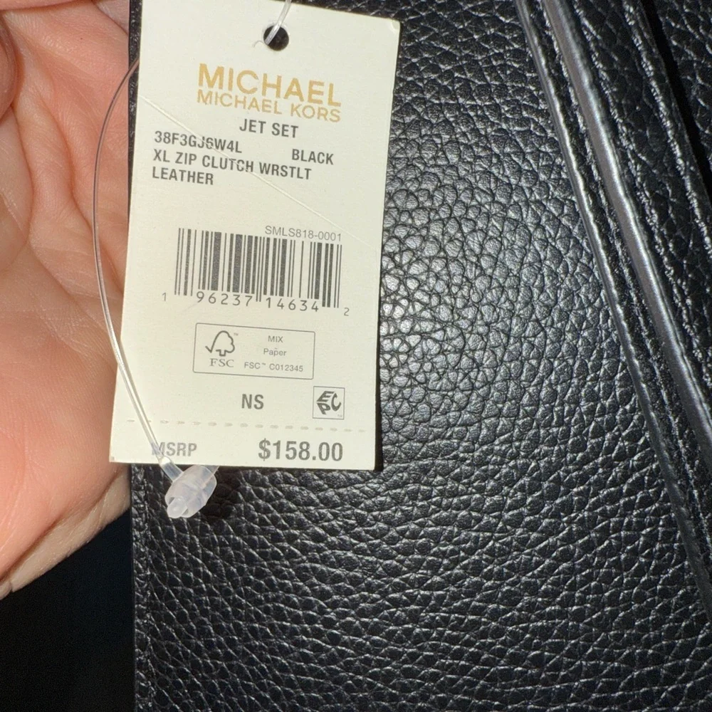 Michael Kors Nwt $158 Black Pebbled Leather Men's Clutch